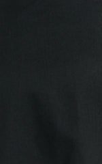 Vicky Top - Linen Shift Key Hole Crop Top in Black